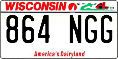 WI license plate 864NGG