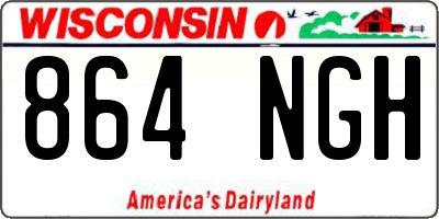 WI license plate 864NGH