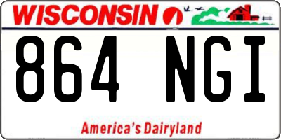 WI license plate 864NGI