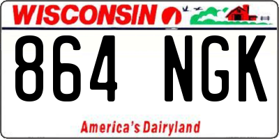 WI license plate 864NGK