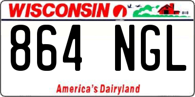 WI license plate 864NGL