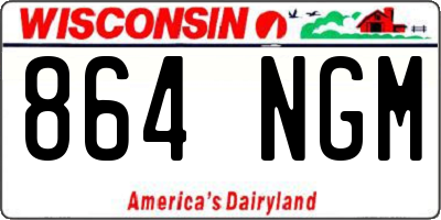 WI license plate 864NGM