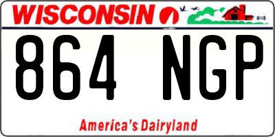 WI license plate 864NGP
