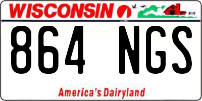 WI license plate 864NGS