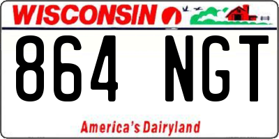WI license plate 864NGT