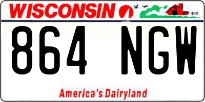 WI license plate 864NGW