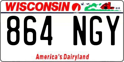 WI license plate 864NGY