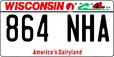 WI license plate 864NHA