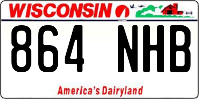 WI license plate 864NHB
