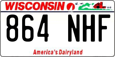 WI license plate 864NHF