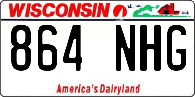 WI license plate 864NHG