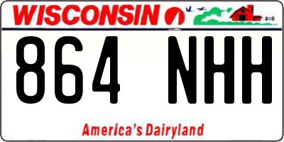 WI license plate 864NHH