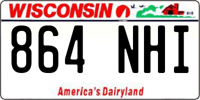 WI license plate 864NHI