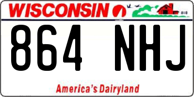 WI license plate 864NHJ