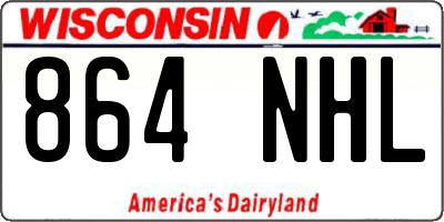 WI license plate 864NHL