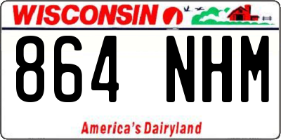 WI license plate 864NHM