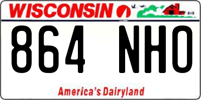 WI license plate 864NHO