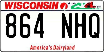 WI license plate 864NHQ