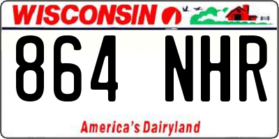WI license plate 864NHR