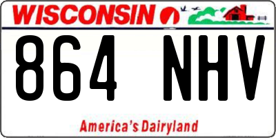 WI license plate 864NHV