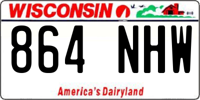 WI license plate 864NHW