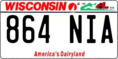 WI license plate 864NIA