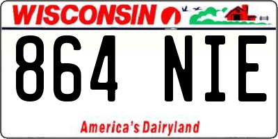 WI license plate 864NIE