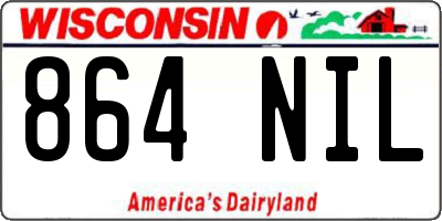 WI license plate 864NIL