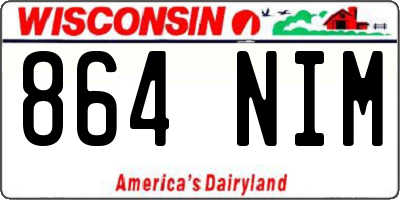 WI license plate 864NIM