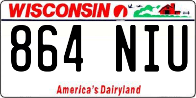 WI license plate 864NIU