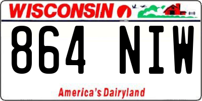 WI license plate 864NIW