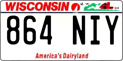 WI license plate 864NIY
