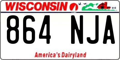 WI license plate 864NJA
