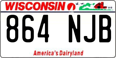 WI license plate 864NJB