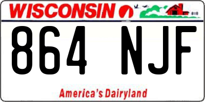 WI license plate 864NJF