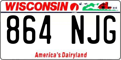 WI license plate 864NJG