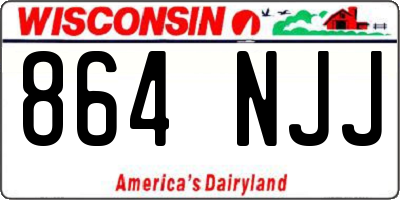 WI license plate 864NJJ