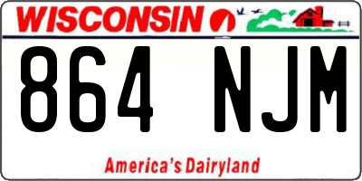 WI license plate 864NJM