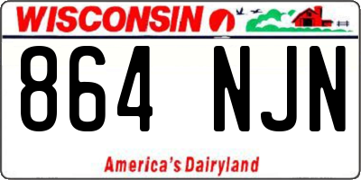 WI license plate 864NJN