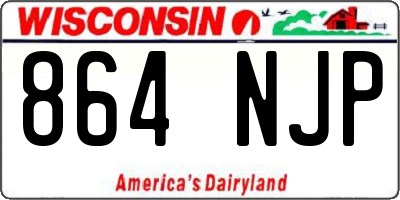 WI license plate 864NJP