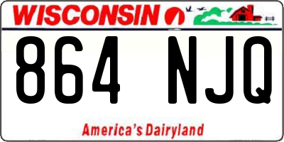 WI license plate 864NJQ