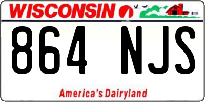 WI license plate 864NJS