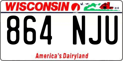 WI license plate 864NJU