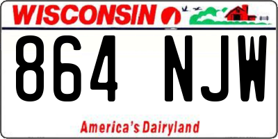 WI license plate 864NJW