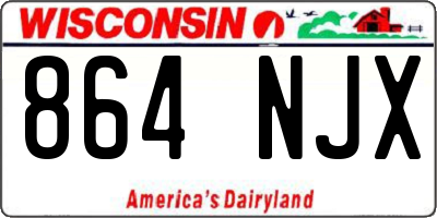 WI license plate 864NJX