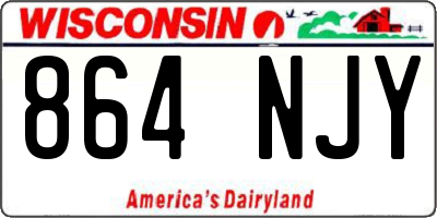 WI license plate 864NJY