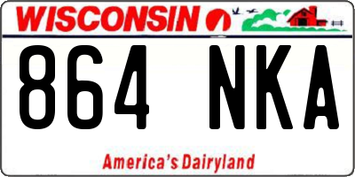 WI license plate 864NKA