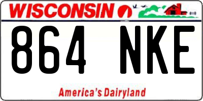 WI license plate 864NKE