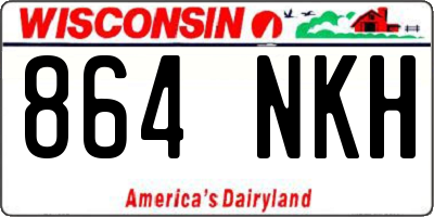 WI license plate 864NKH