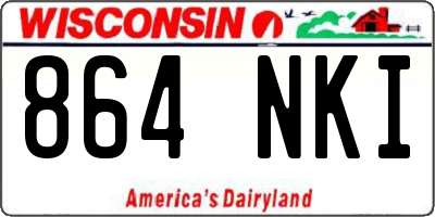 WI license plate 864NKI